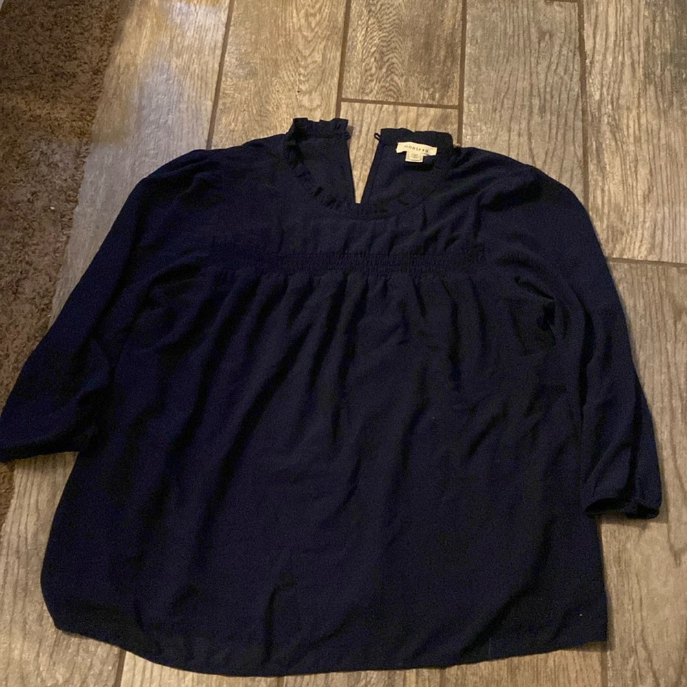 USED Navy Blue Blouse